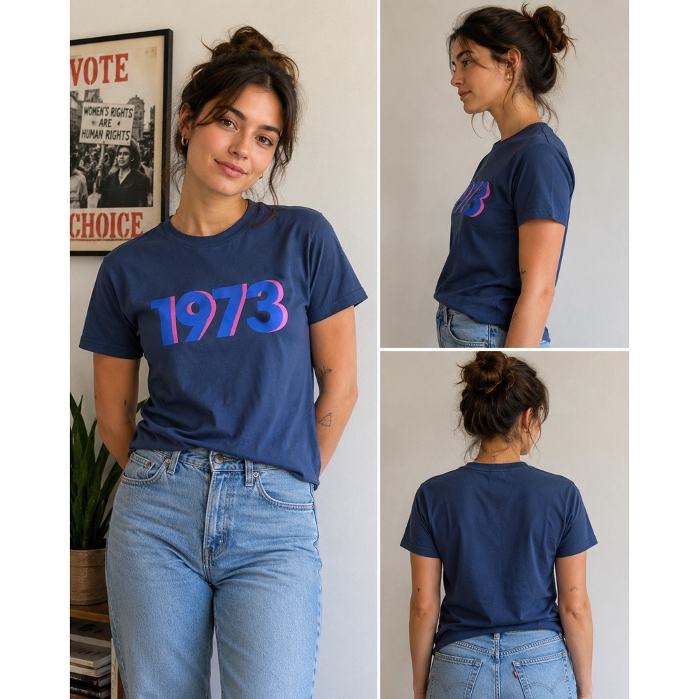 Prinkshop Social Goods T-Shirt Women's Size M Navy Good 1973 Graphic Tee